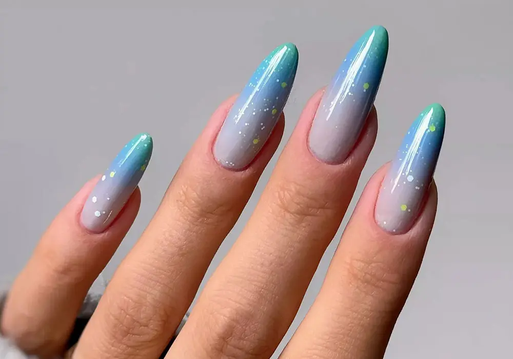 - ۲۶ ایده برای ناخن به رنگ آبی کمرنگ 25