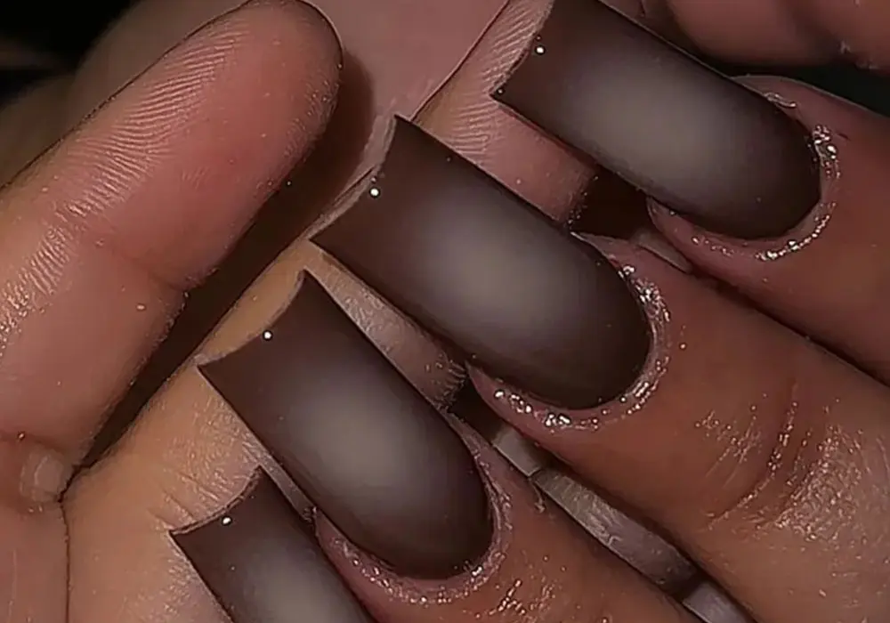 - طرح ناخن قهوه ای 14