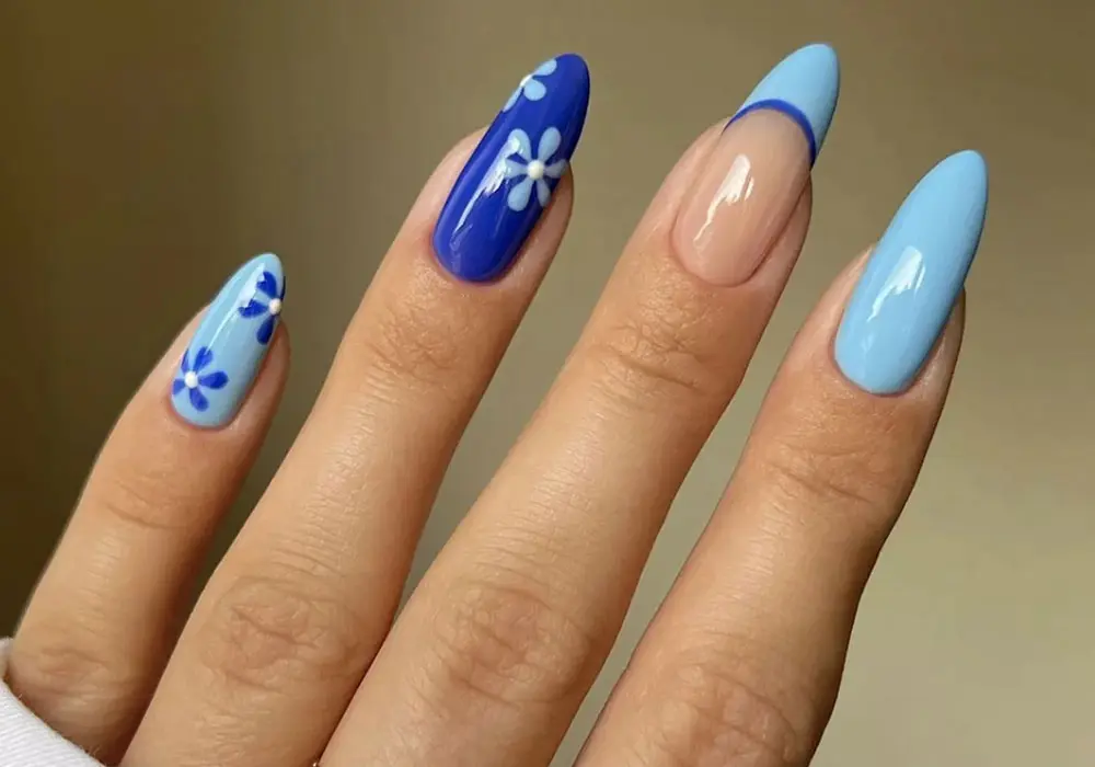 - ۲۶ ایده برای ناخن به رنگ آبی کمرنگ 11