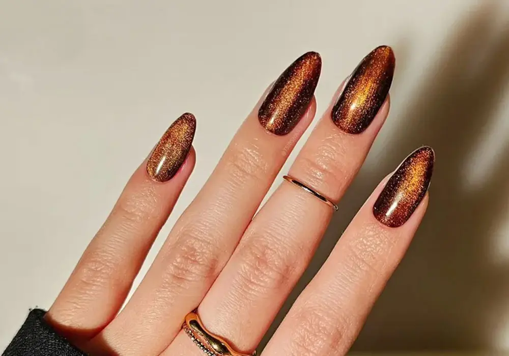 - طرح ناخن قهوه ای 13