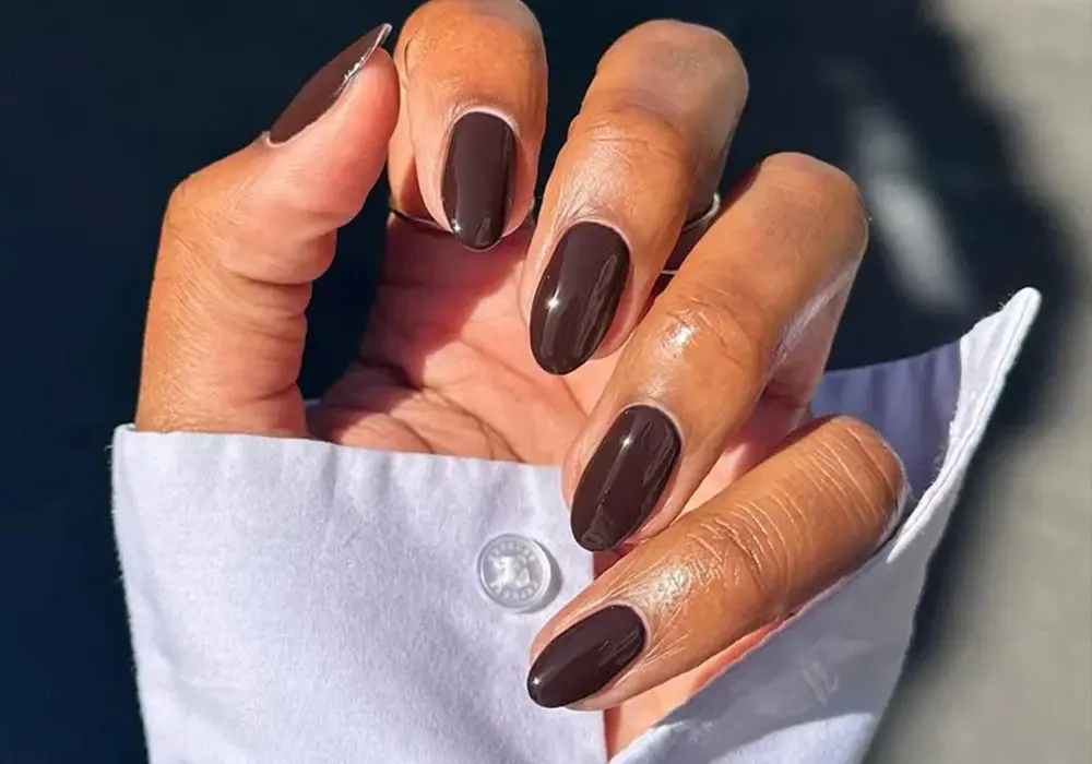 - طرح ناخن قهوه ای 20