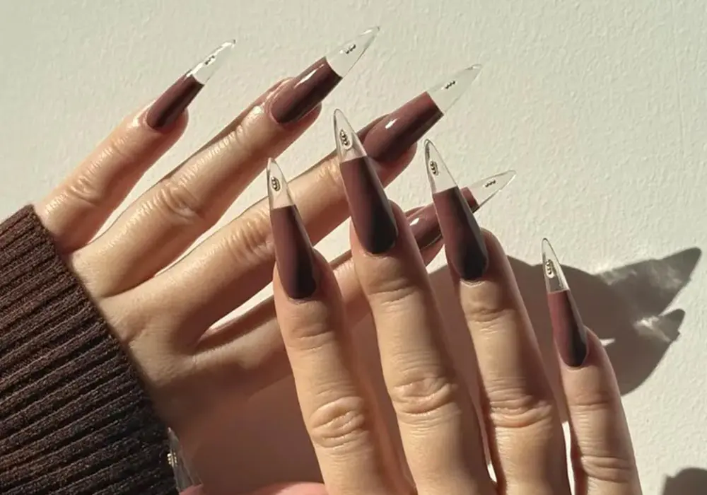 - طرح ناخن قهوه ای 11